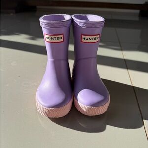 Hunter Kids' Lavender and Pink Rain Boots